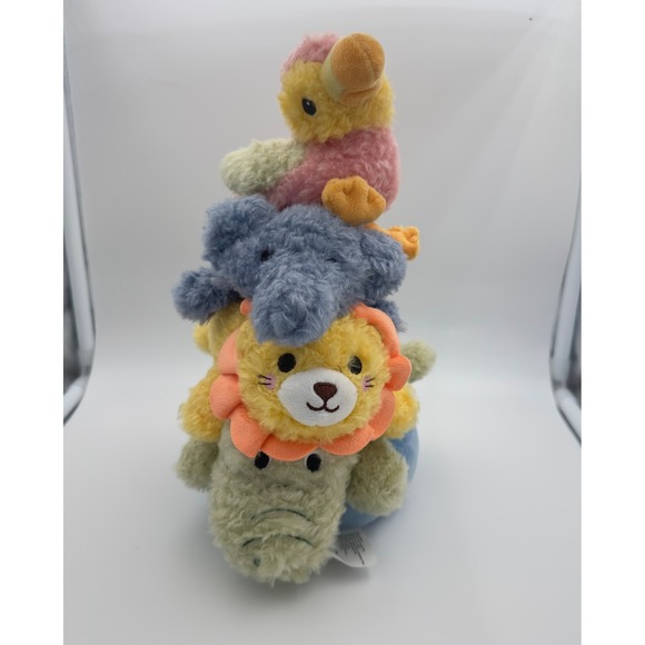 walgreens Other - Plush Animal Stacker Toy Set Alligator Lion Elephant Bird Soft Sensory Stacking